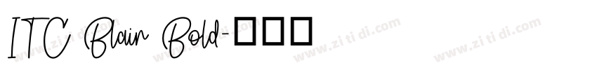 ITC Blair Bold字体转换